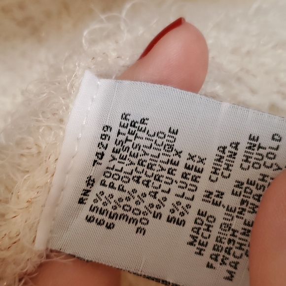 DKNY textured chenile hooded cardigan sweater size large euc - Picture 5 of 7